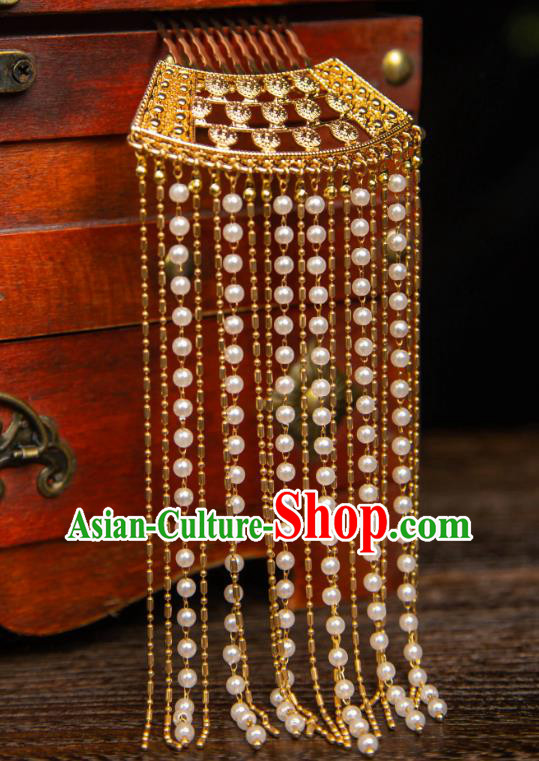 China Ancient Empress Headdress Handmade Tang Dynasty Queen Hairpins Headpieces Hanfu Hair Jewelries