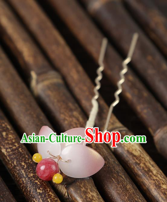 China Hanfu Hair Stick Ancient Princess Hair Jewelry Handmade Ming Dynasty Flower Hairpin