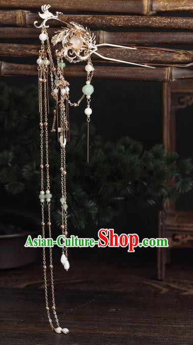 China Ancient Princess Hairpin Handmade Ming Dynasty Princess Hair Jewelry Hanfu Tassel Hair Stick