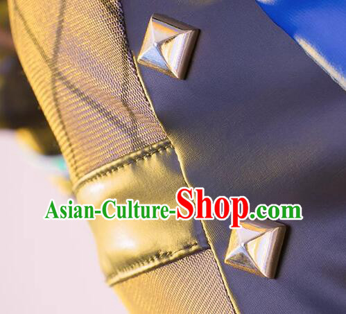 Genshin Female Knight Blue Dress Handmade Woman Sexy Clothing Cosplay Ye Lan Costume