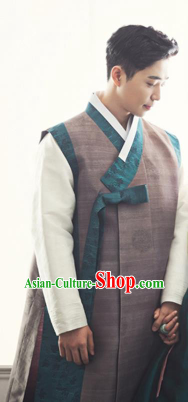 Korean Ancient Groom Clothing Traditional Couple Man Costumes Handmade Hanbok Complete Set