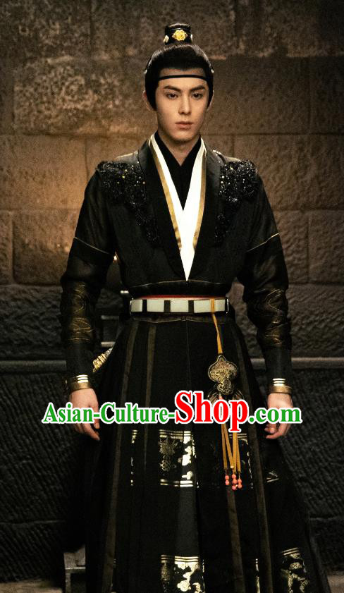 Chinese Ancient Swordsman Costumes TV Drama Unchained Love Eunuch Xiao Duo Outfit Traditional Song Dynasty Male Clothing