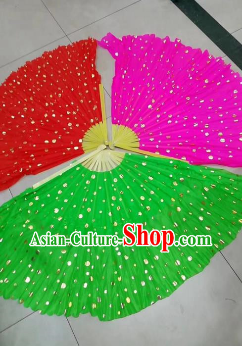 Northeast Twisted Yangko Square Fan Dance Fan Large Sequin Extended New Dance Fan Performance Fan Dance Fan