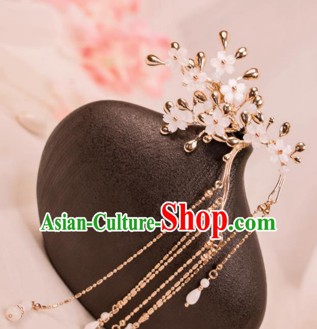 China Handmade Hanfu Ear Jewelries Ancient Fairy Earrings Tang Dynasty Princess Ear Accessories