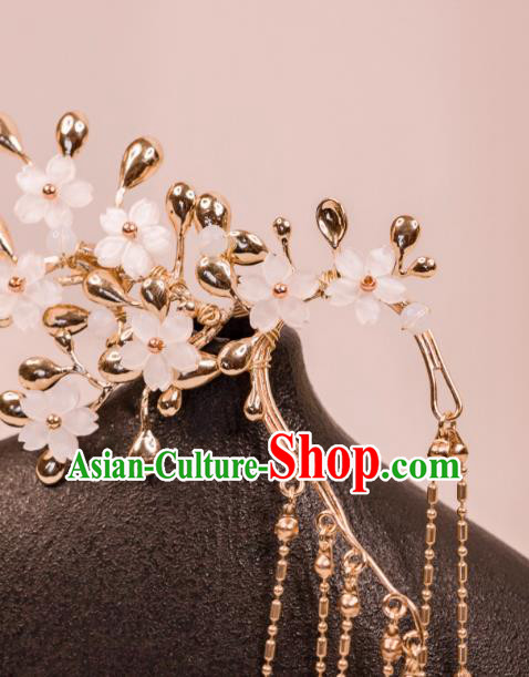 China Handmade Hanfu Ear Jewelries Ancient Fairy Earrings Tang Dynasty Princess Ear Accessories