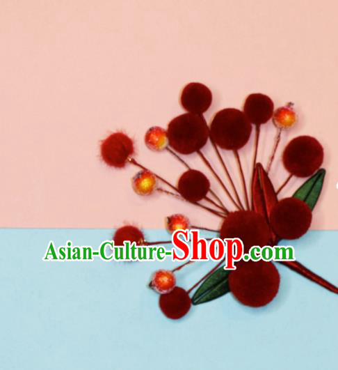 China Handmade Hanfu Hair Stick Ancient Young Woman Hair Jewelry Ming Dynasty Princess Hairpin