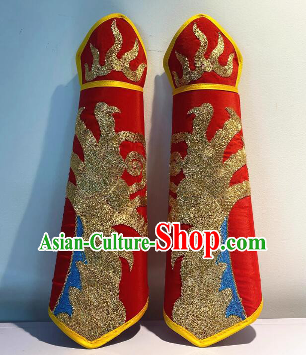 Chinese Lion Dance Leg Wraps Hakkas Kylin Dance Calf Warmer Handmade Legguards