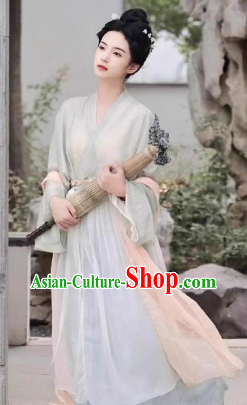 China Song Dynasty Young Woman Clothing Ancient Princess Costume Traditional Hanfu Runqun Outfit