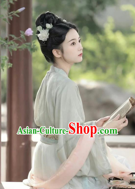 China Song Dynasty Young Woman Clothing Ancient Princess Costume Traditional Hanfu Runqun Outfit