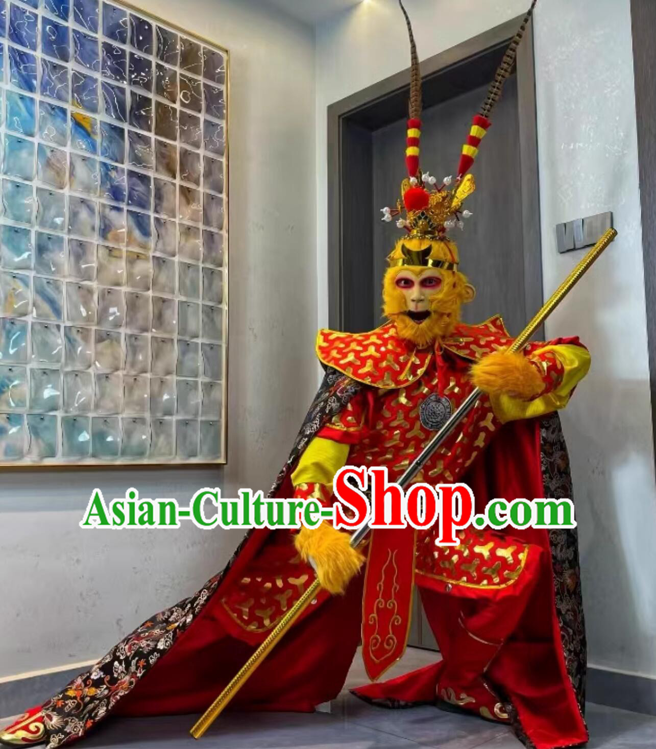 TV Drama Sun Wukong Clothing Journey to the West Handsome Monkey King Red Outfit Halloween Cosplay Costume