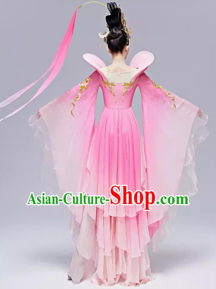 China Tang Dynasty Dance Pink Dress Chinese Classical Dance Costume Traditional Hanfu Clothing