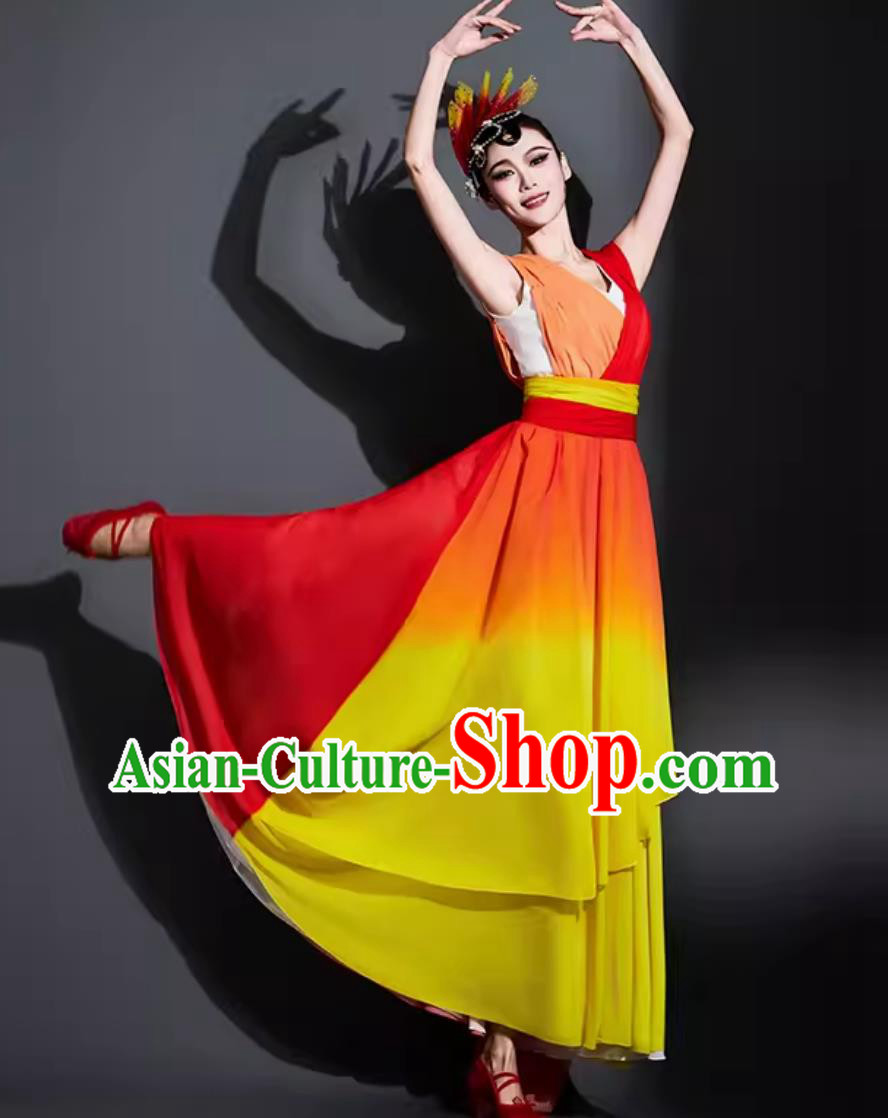 China Opening Dance Woman Dress Chinese Classical Dance Costume Traditional Stage Performance Clothing