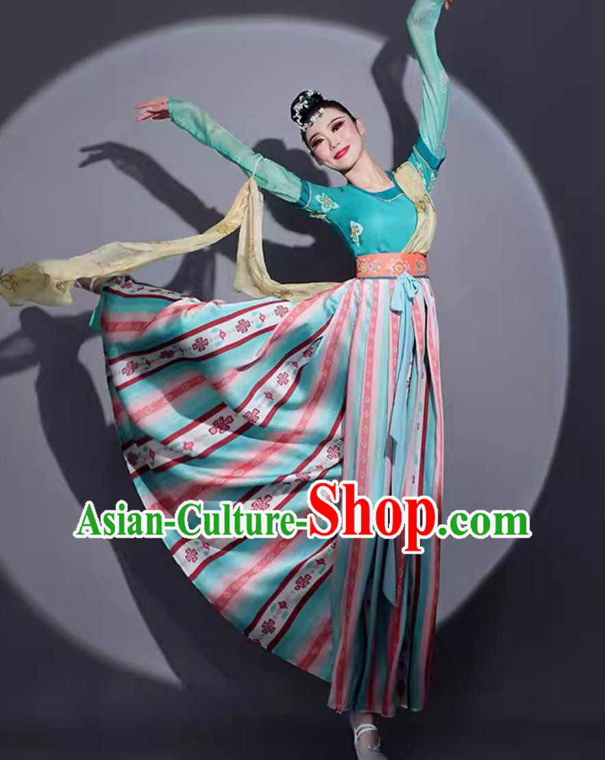 Chinese Chang An Tang Dance Costume Traditional Woman Hanfu Dress China Classical Dance Clothing