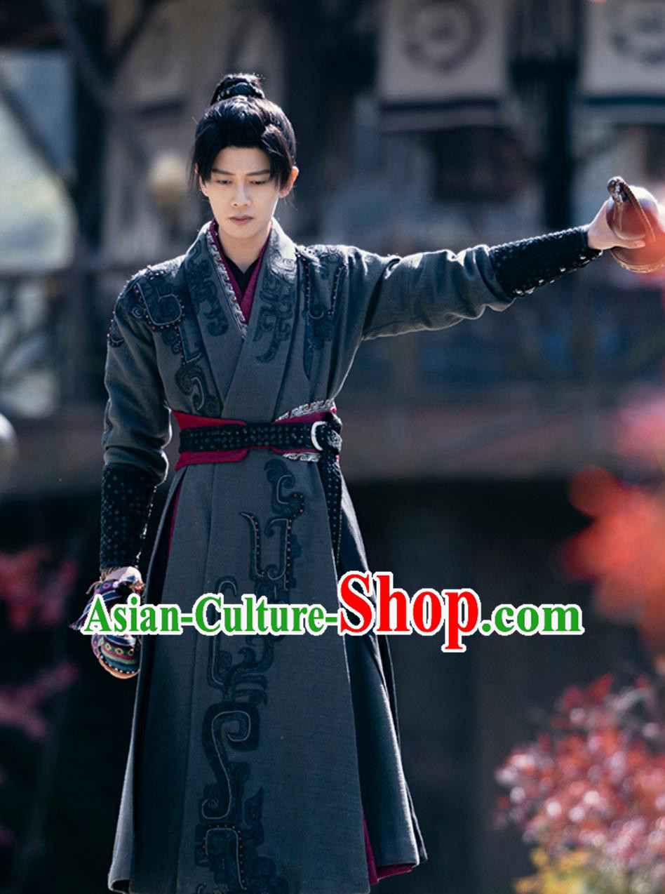 TV Series Drama Burning Flames Hero Wu Geng Costume Ancient China Young Warrior Clothing Traditional Chinese Male Hanfu