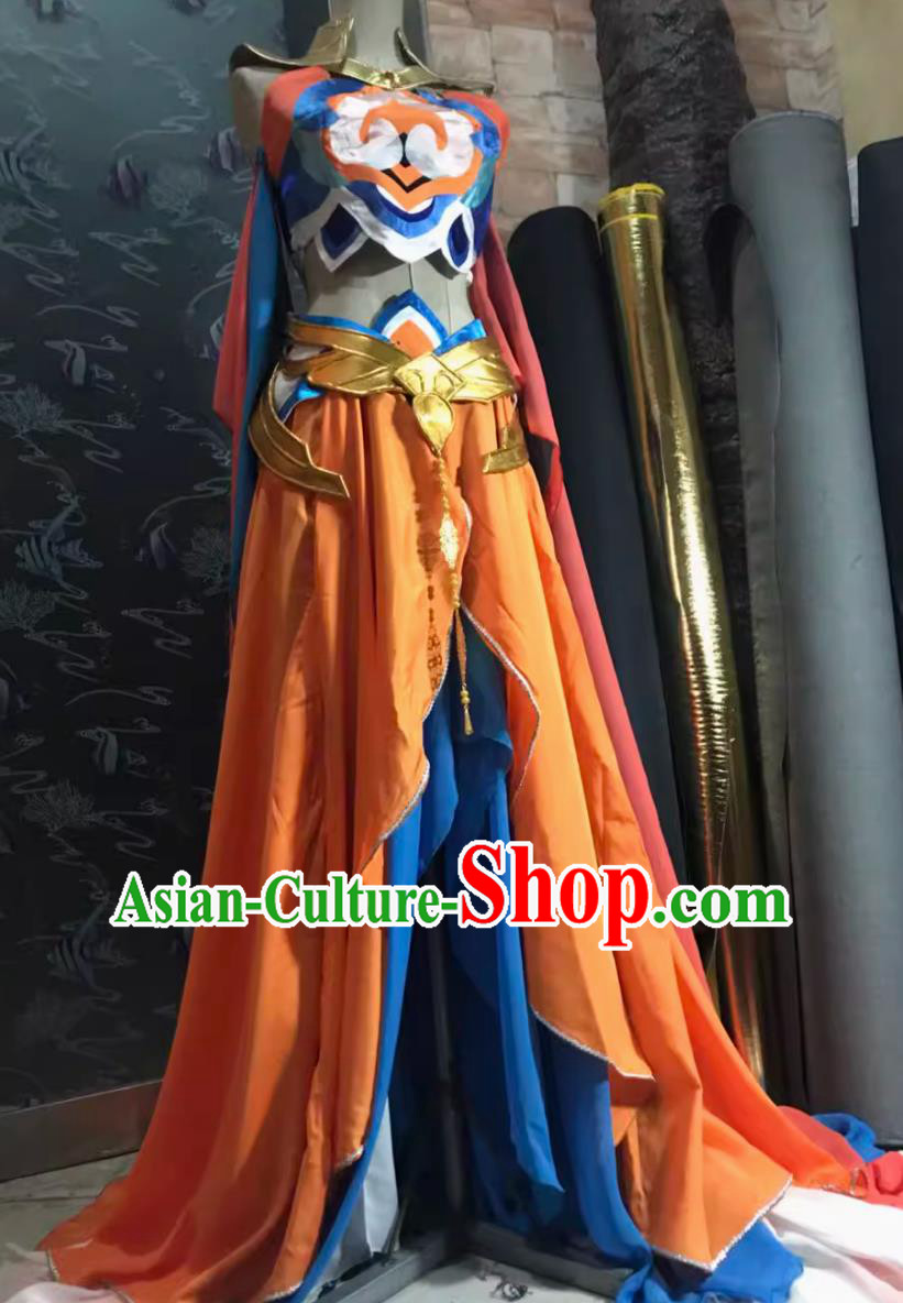 Cosplay Online Game Honor of Kings Yang Yuhuan Costume China Dunhuang Flying Apsaras Dress Ancient Chinese Empress Clothing