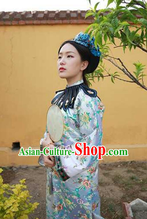 Ancient China Manchu Palace Woman Clothing Story of Yanxi Palace Dress Chinese Qing Dynasty Empress Costume