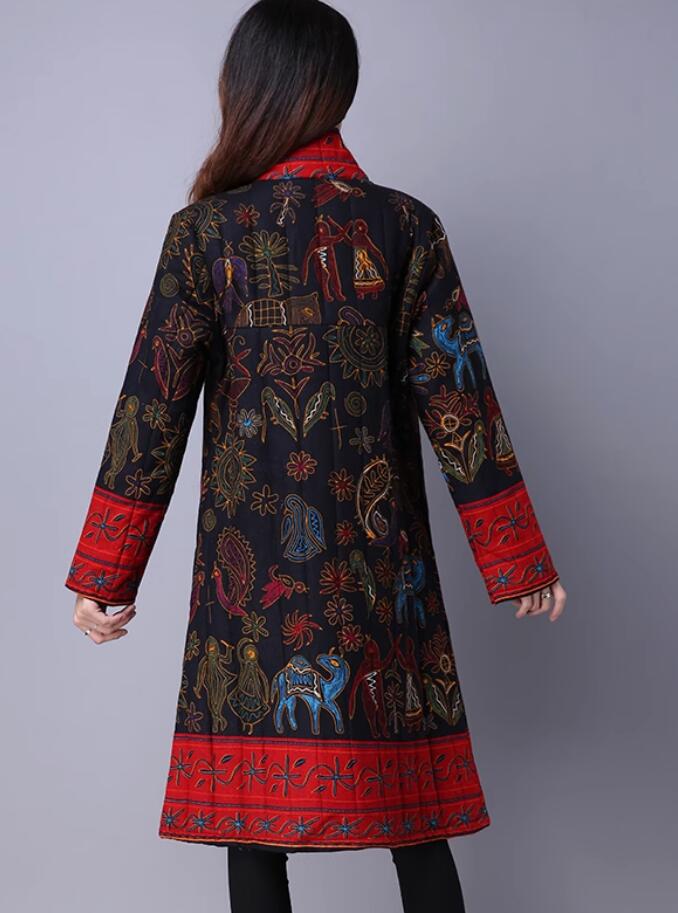 Traditional Chinese National Coat China Winter Costume Tang Suit Plated Buttons Upper Outer Garment