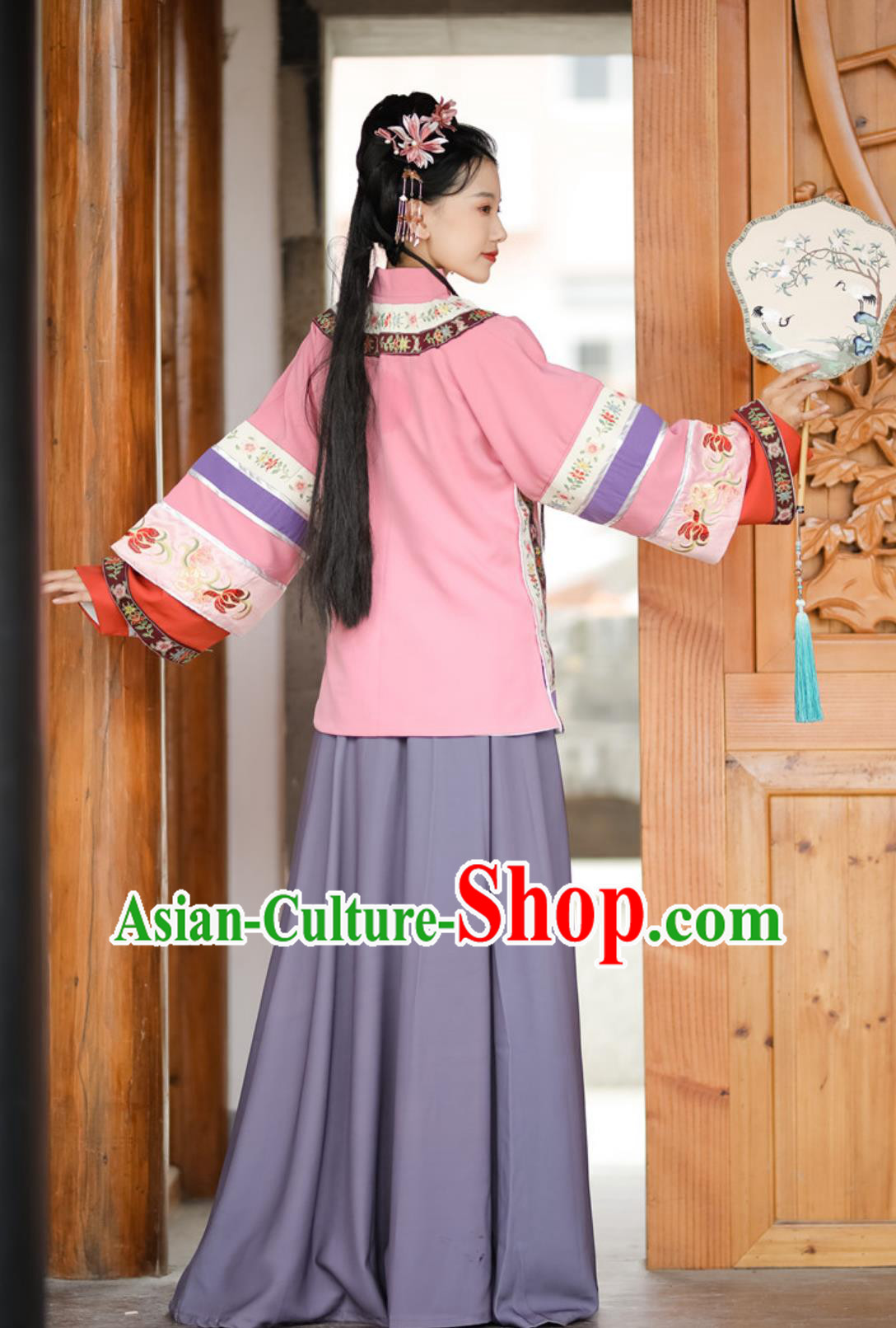 Chinese Late Qing Dynasty Clothing Traditional Young Lady Dress Ancient China Noble Woman Costume