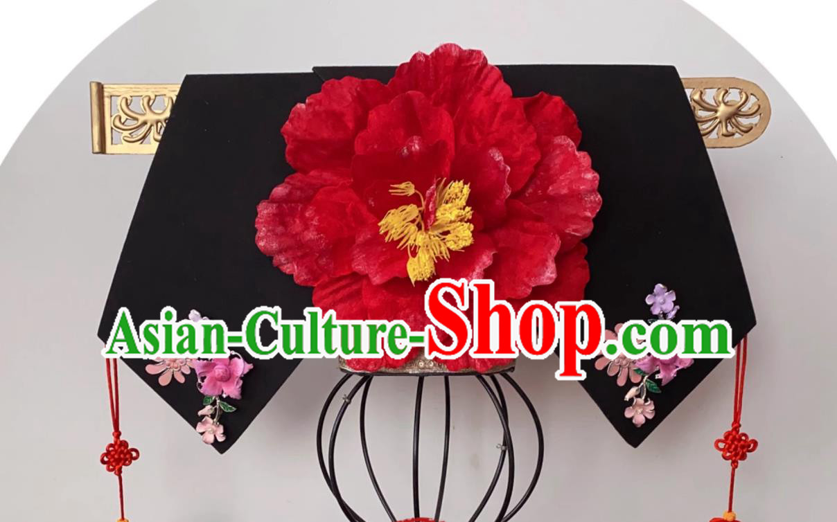 China Qing Dynasty Court Woman Hat Traditional Chinese Headdress TV Series Princess Pearl Xiao Yan Zi Headgear