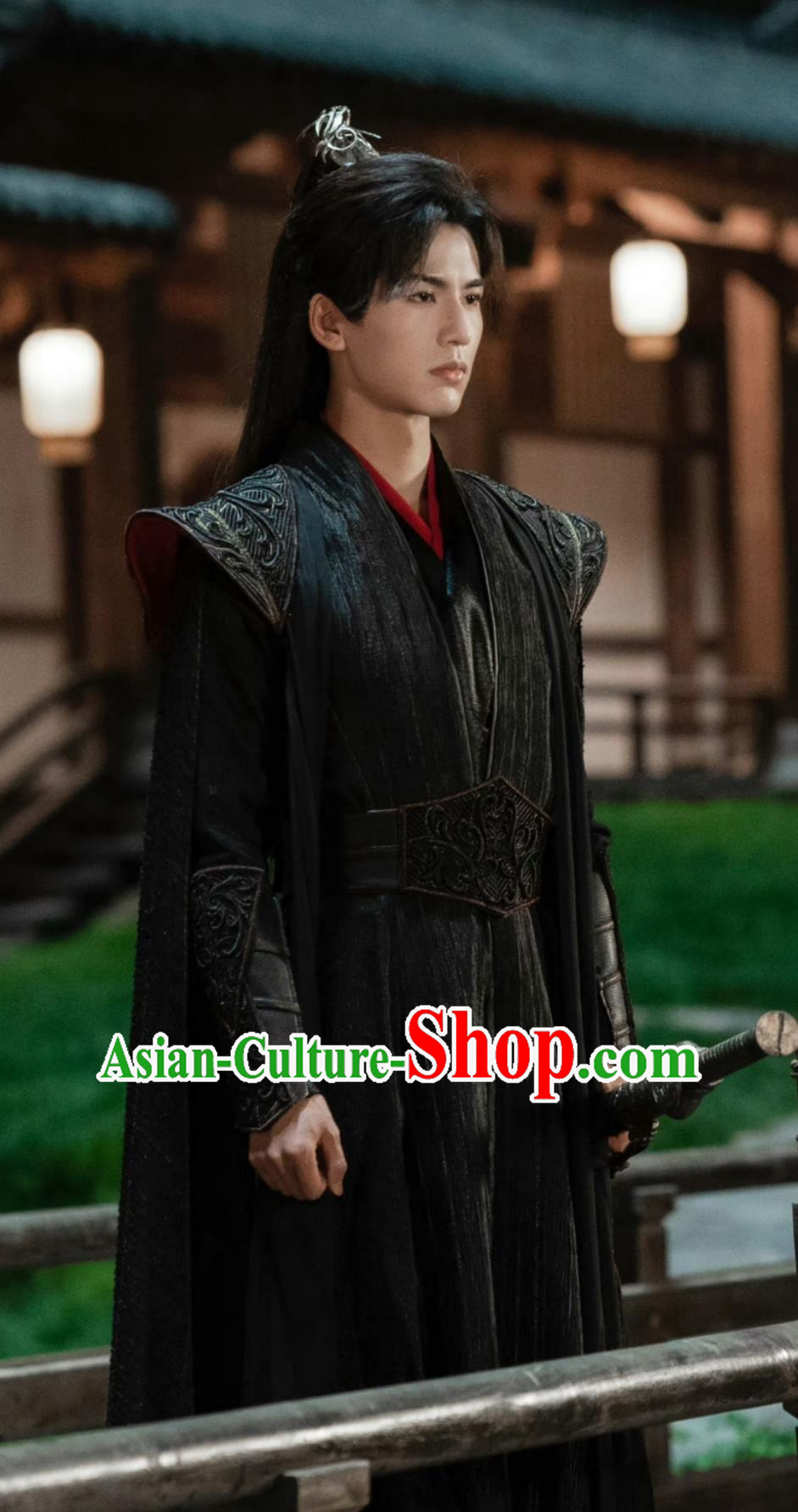 TV Series Drama Tiger and Crane Demon Bender Qi Xiao Xuan Black Costume Ancient China Hero Clothing Traditional Chinese Hanfu