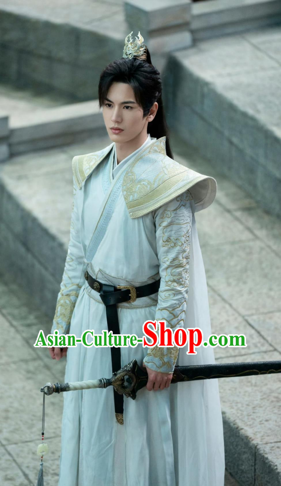 Traditional Chinese Light Green Hanfu TV Series Drama Tiger and Crane Demon Bender Qi Xiao Xuan Costume Ancient China Young Hero Clothing