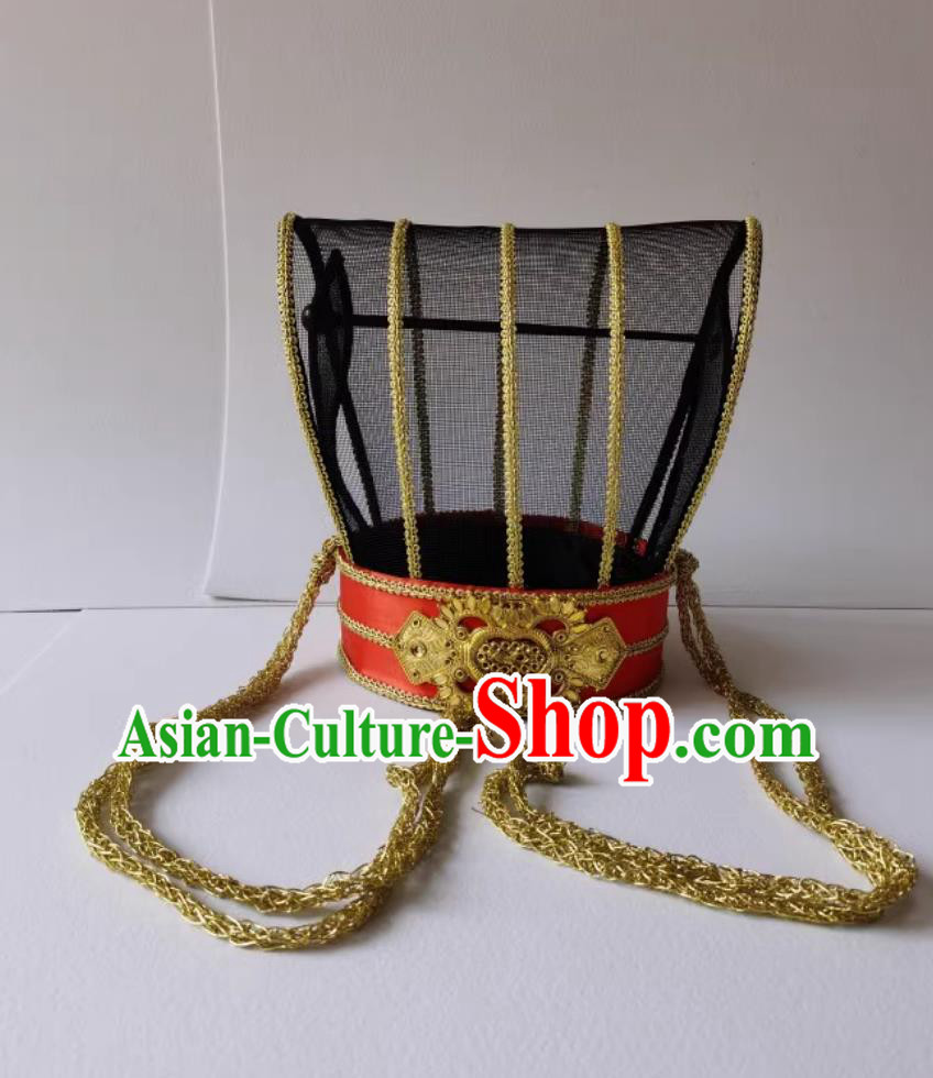 Chinese Traditional Hanfu Wedding Headdress Ancient China Groom Hat TV Series Han Dynasty Emperor Headwear