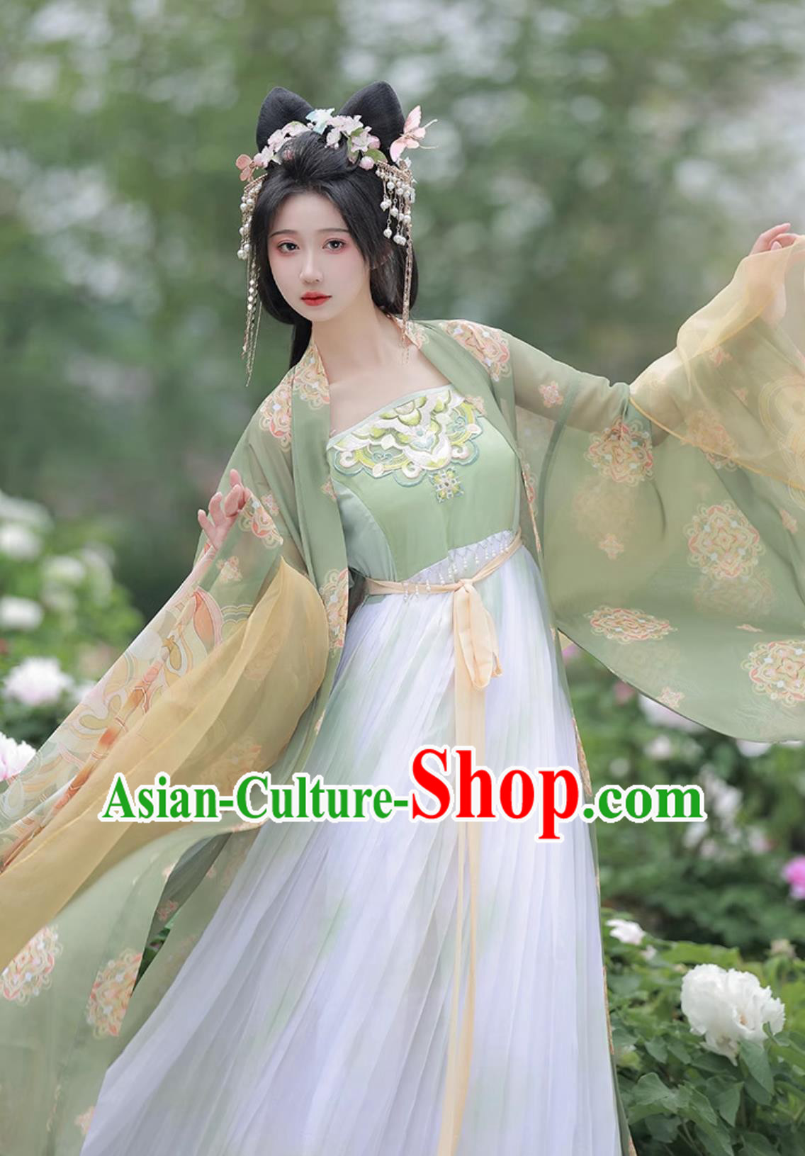 Traditional Chinese Hanfu Dress Ancient China Royal Princess Costume Tang Dynasty Young Woman Embroidered Clothing