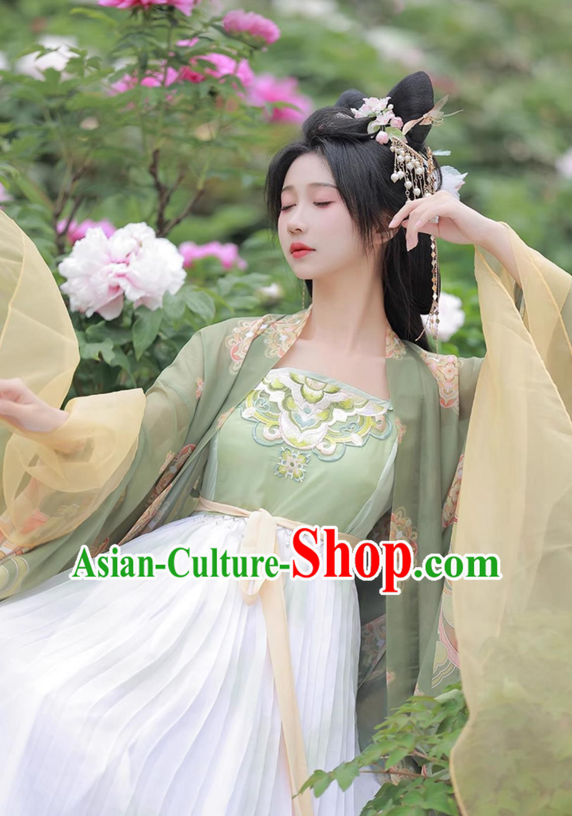 Traditional Chinese Hanfu Dress Ancient China Royal Princess Costume Tang Dynasty Young Woman Embroidered Clothing