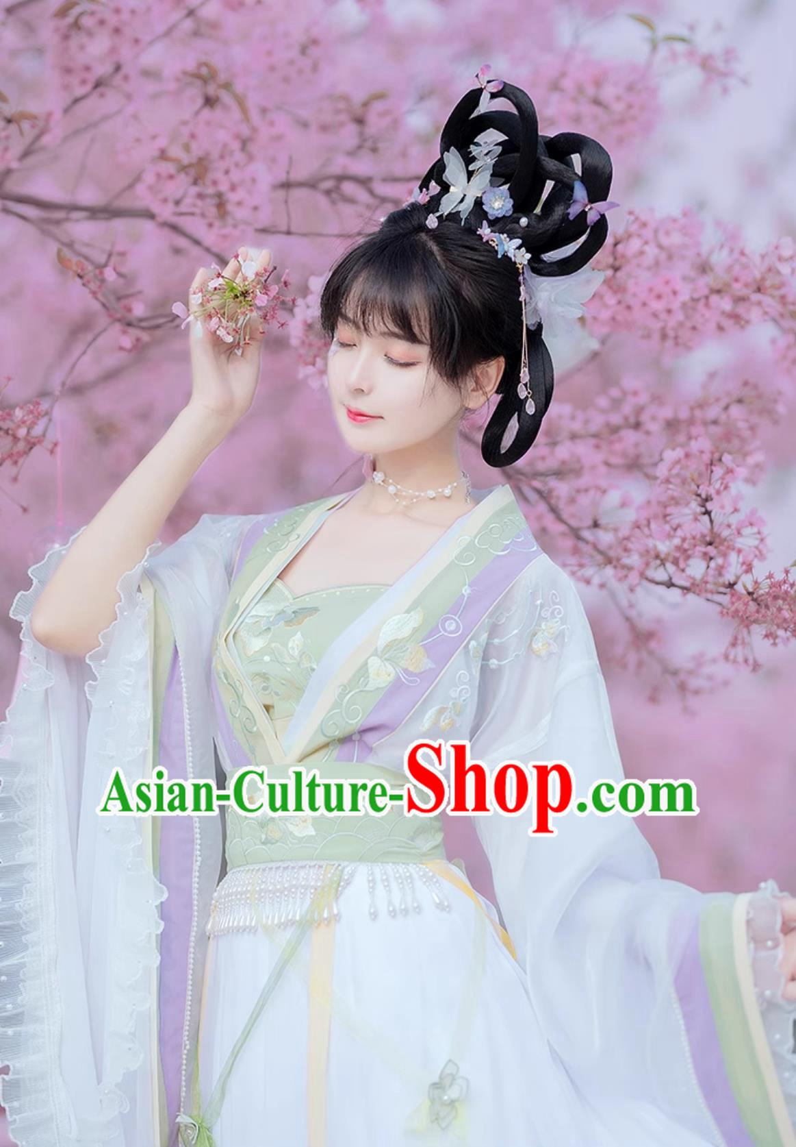 Traditional Chinese Jin Dynasty Princess Clothing Embroidered White Hanfu Dress Ancient China Goddess Costume