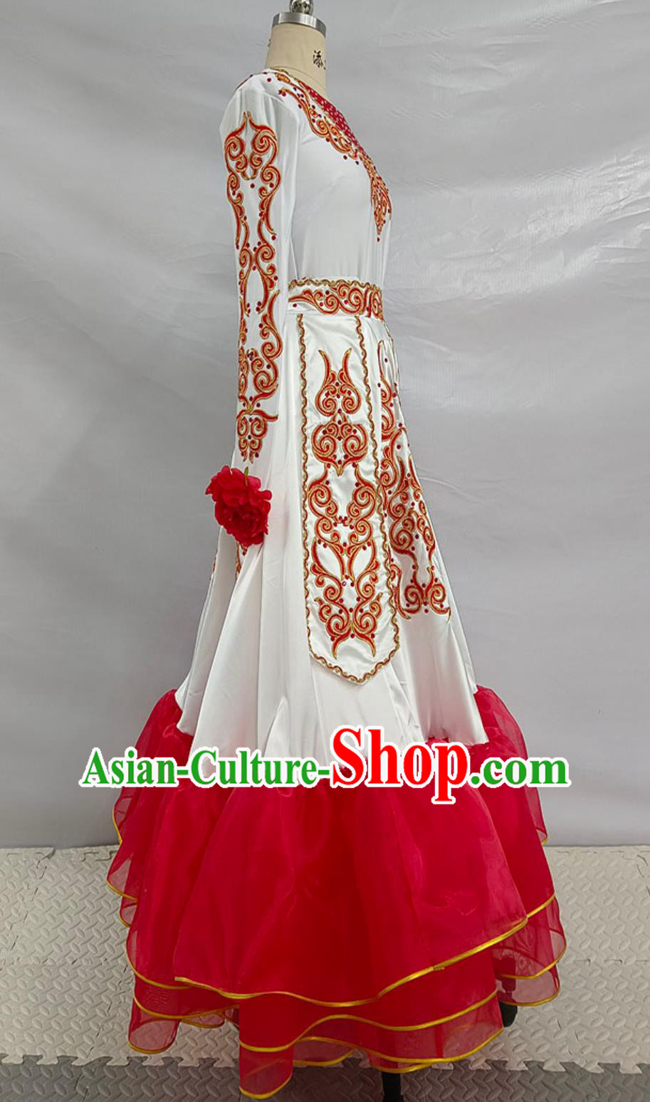 Chinese National Dance Costume Kazak Nationality Dance Dress Taoli Cup Competition Clothing