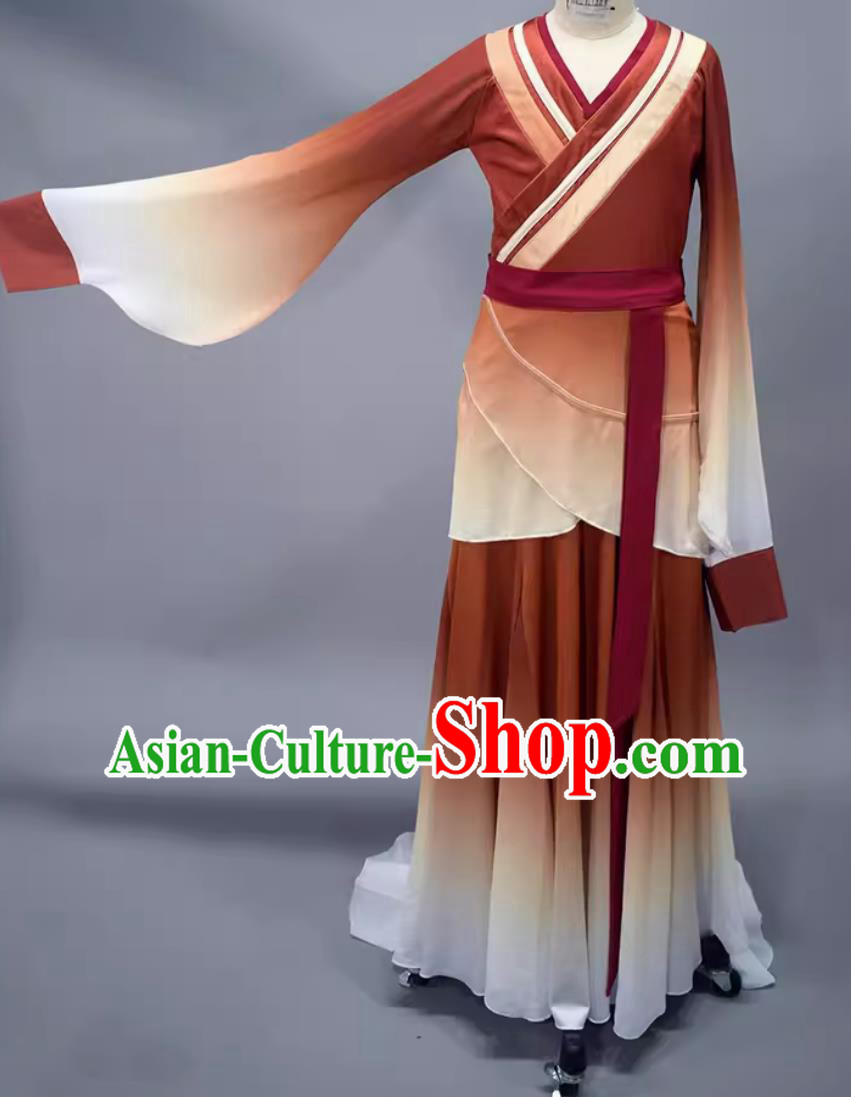 China Han Tang Dance Clothing Women Group Dance Dress Chinese Classical Dance Costume