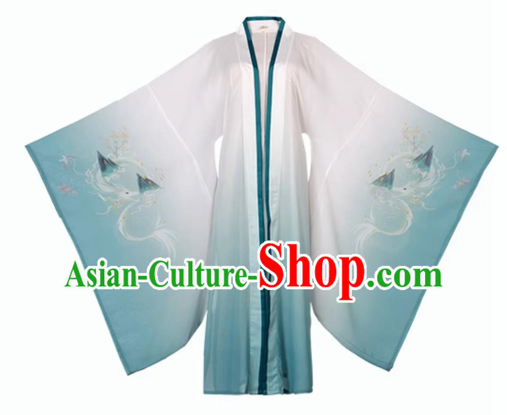 Traditional Green Hanfu Dress Chinese Jin Dynasty Costume Ancient China Swordswoman Clothing