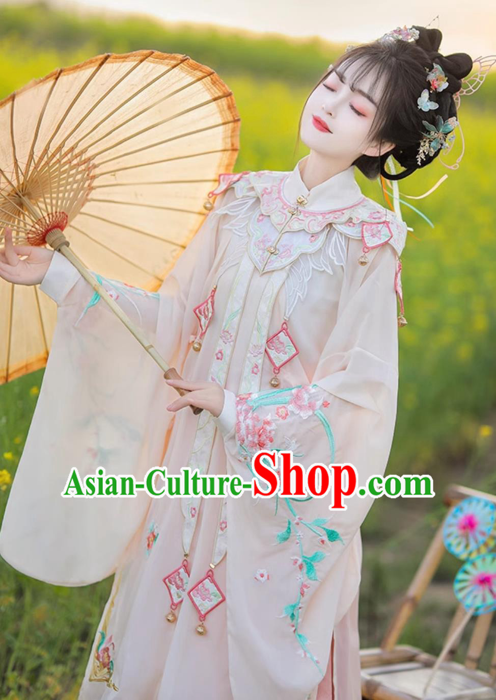 Chinese Traditional Pink Hanfu Dress Ming Dynasty Palace Princess Costume Ancient China Young Lady Clothing