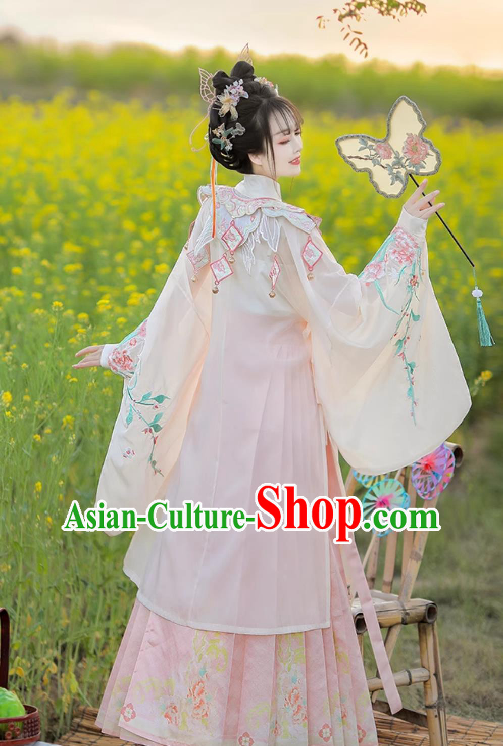 Chinese Traditional Pink Hanfu Dress Ming Dynasty Palace Princess Costume Ancient China Young Lady Clothing