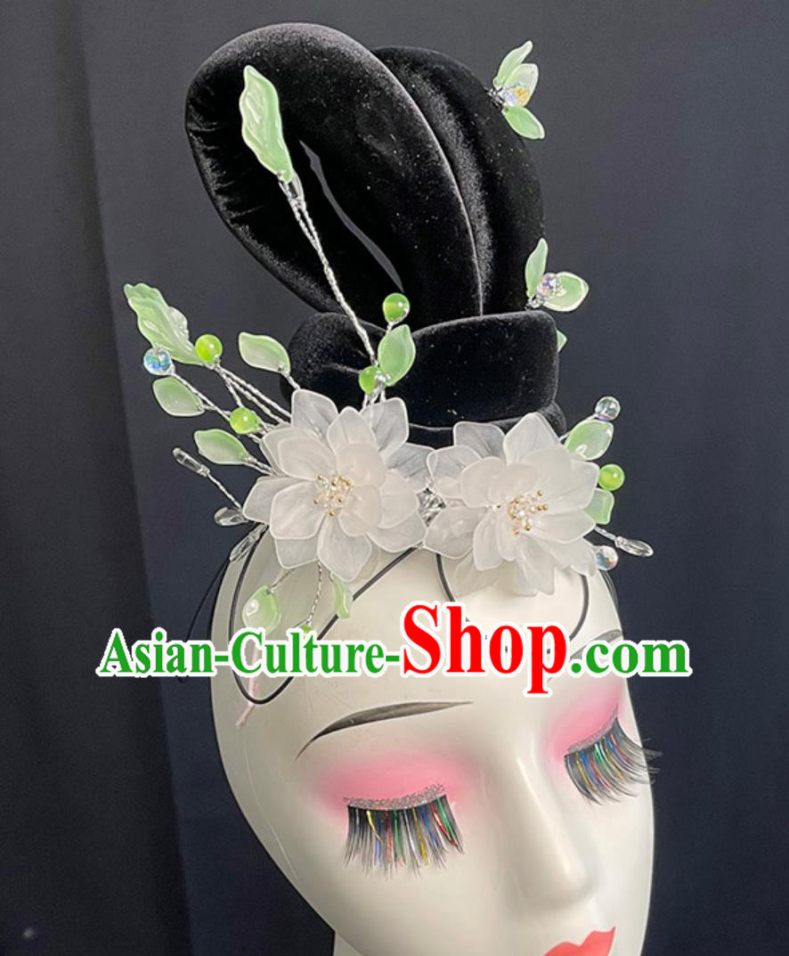 Handmade Zui Qing Bo Umbrella Dance Hair Jewelries Chinese Classical Dance Headpieces Han Tang Dance Dance Wig Chignon