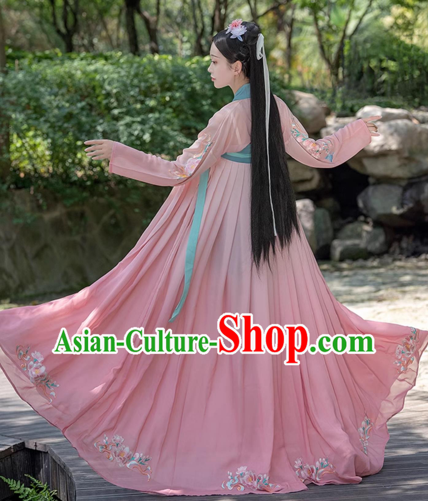 Chinese Tang Dynasty Clothing Traditional Pink Hanfu Dress Ancient China Young Lady Costume