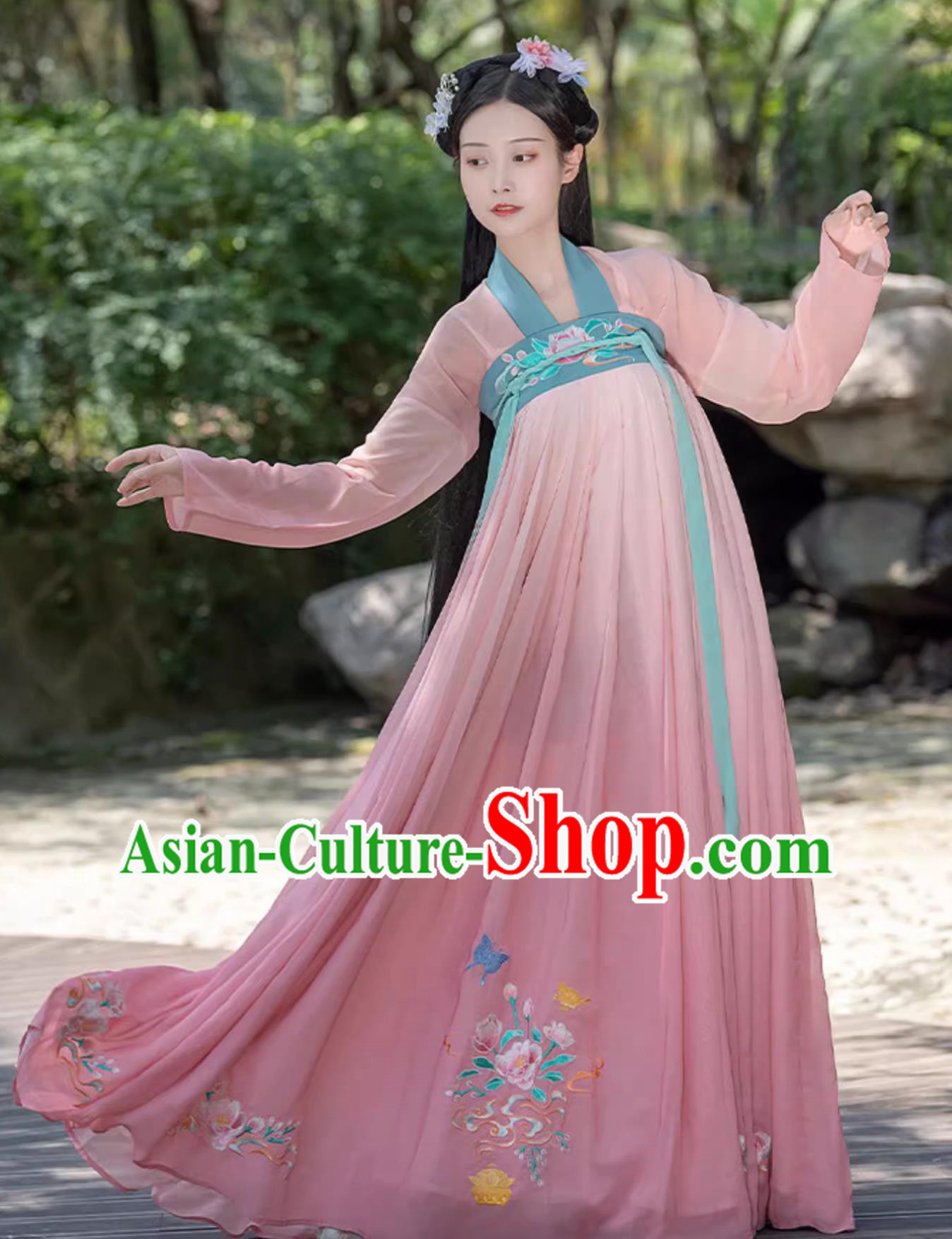 Chinese Tang Dynasty Clothing Traditional Pink Hanfu Dress Ancient China Young Lady Costume