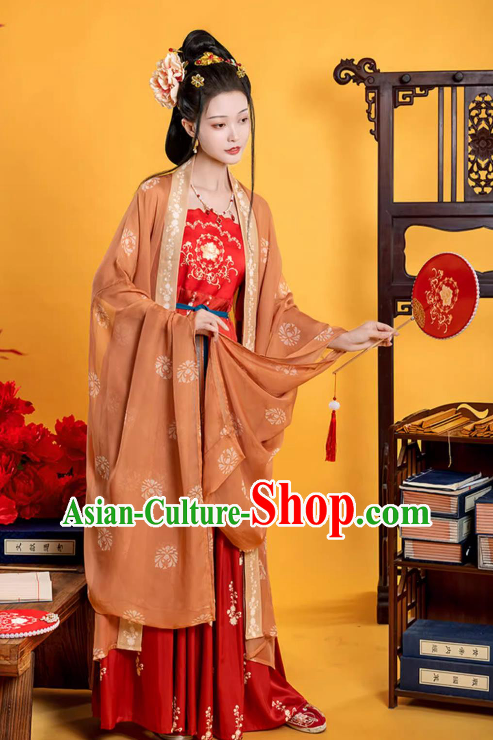Ancient China Princess Costume Chinese Tang Dynasty Bride Clothing Traditional Wedding Red Hanfu Dress