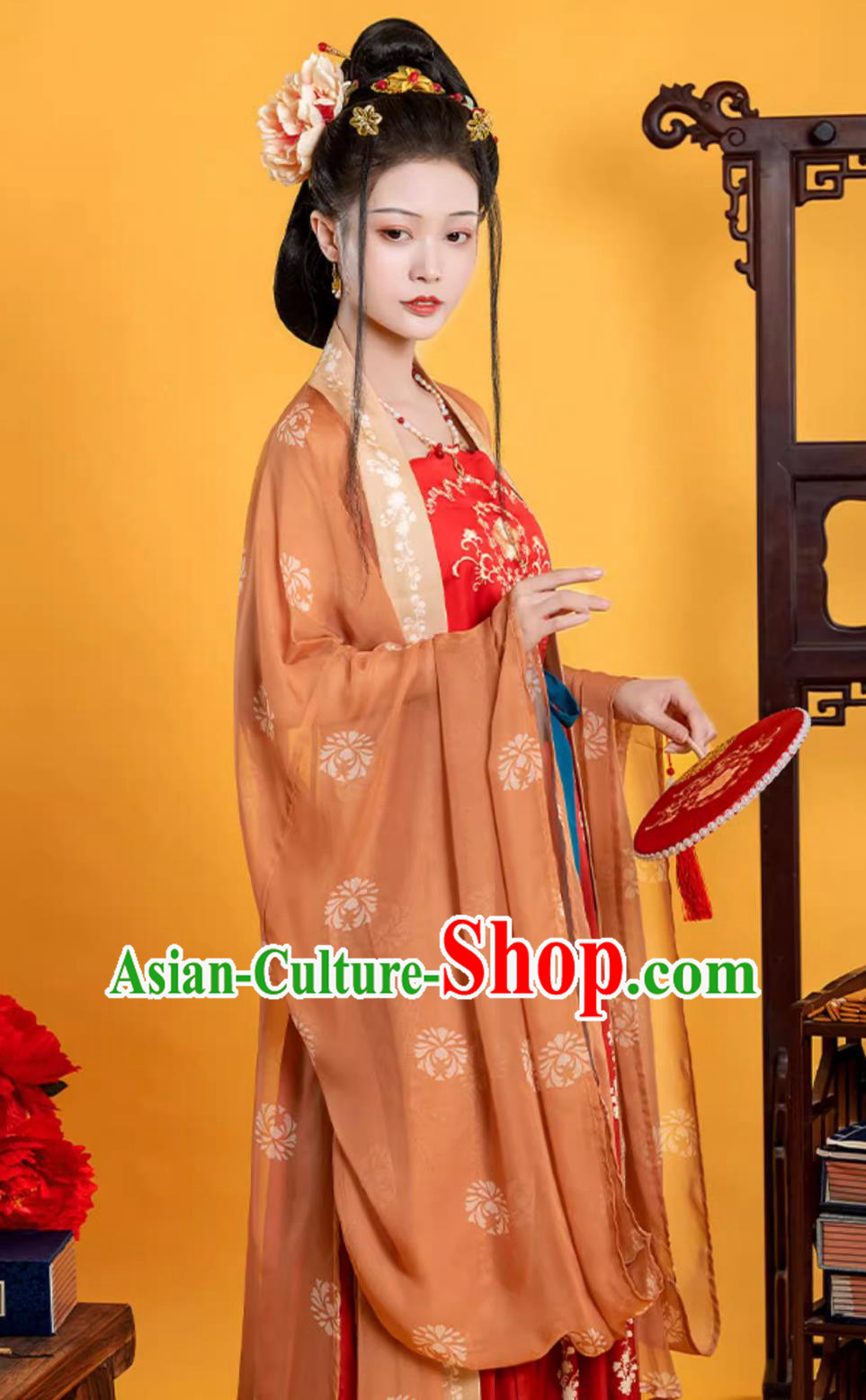 Ancient China Princess Costume Chinese Tang Dynasty Bride Clothing Traditional Wedding Red Hanfu Dress