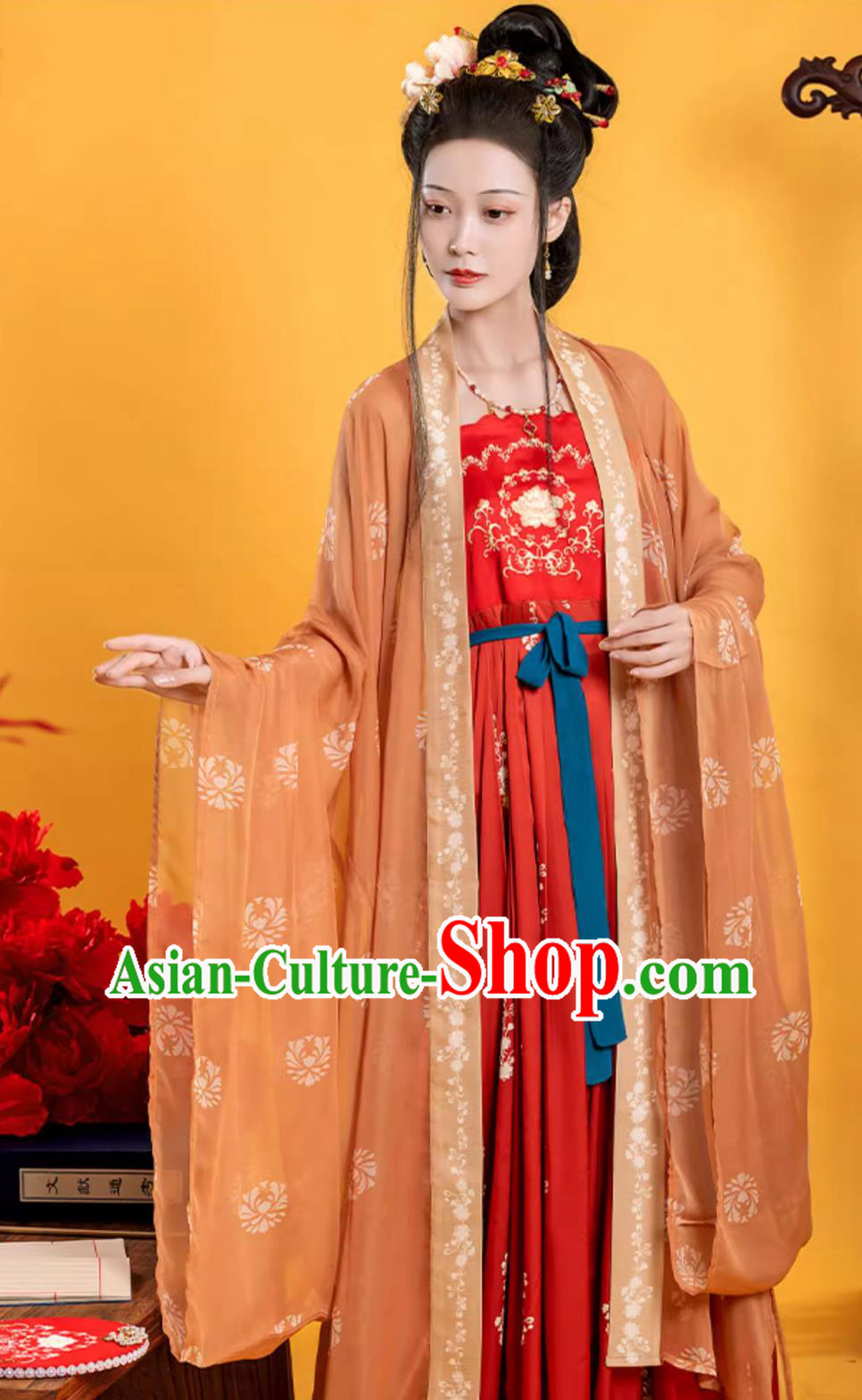 Ancient China Princess Costume Chinese Tang Dynasty Bride Clothing Traditional Wedding Red Hanfu Dress