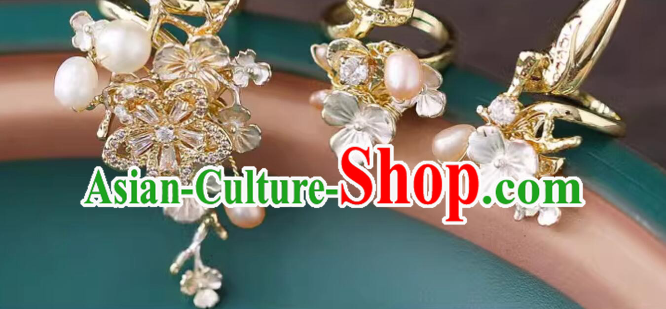 Handmade Wedding Fingernail Accessories Traditional Chinese Golden Nail Wraps for Women