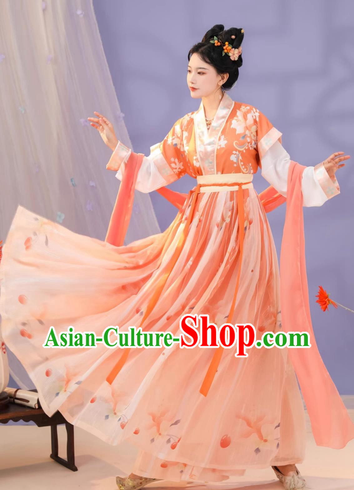 Ancient China Princess Costume Chinese Traditional Hanfu Dress Tang Dynasty Young Lady Clothing