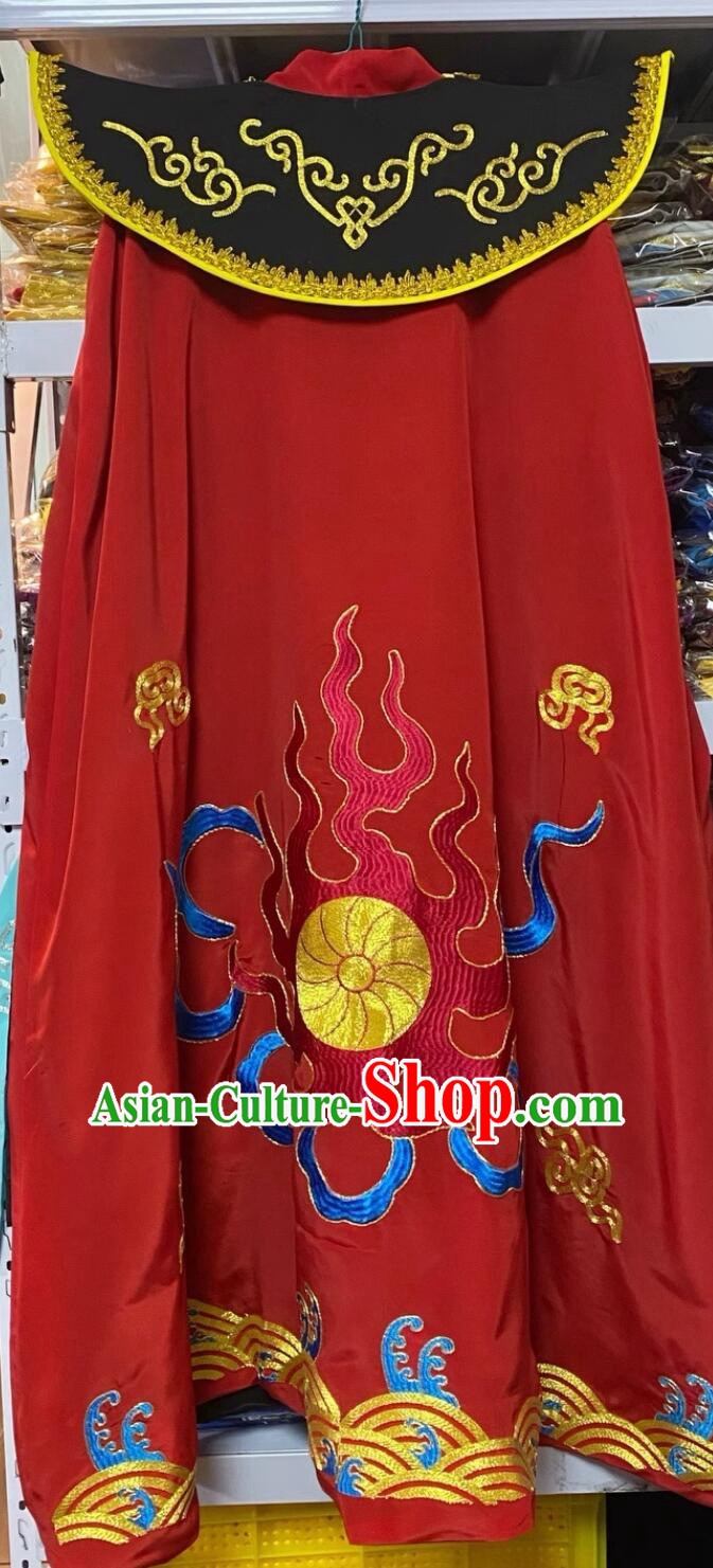 Top Embroidered Red Cape Sichuan Opera Bian Lian Cloak Chinese Traditional Face Changing Costume