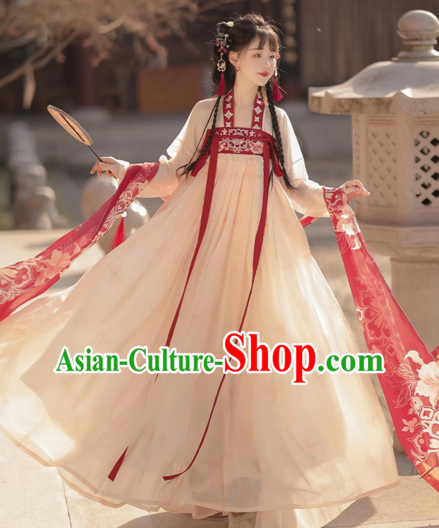 Traditional Hanfu Dress Chinese Tang Dynasty Young Lady Clothing Ancient China Princess Costume