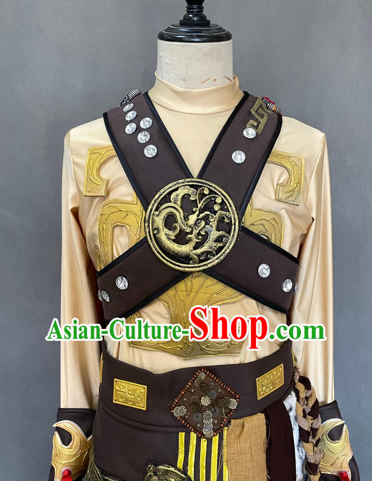 Chinese Ancient Time Tribal Chief Costume Priest Clothing China Drama Dance Garment