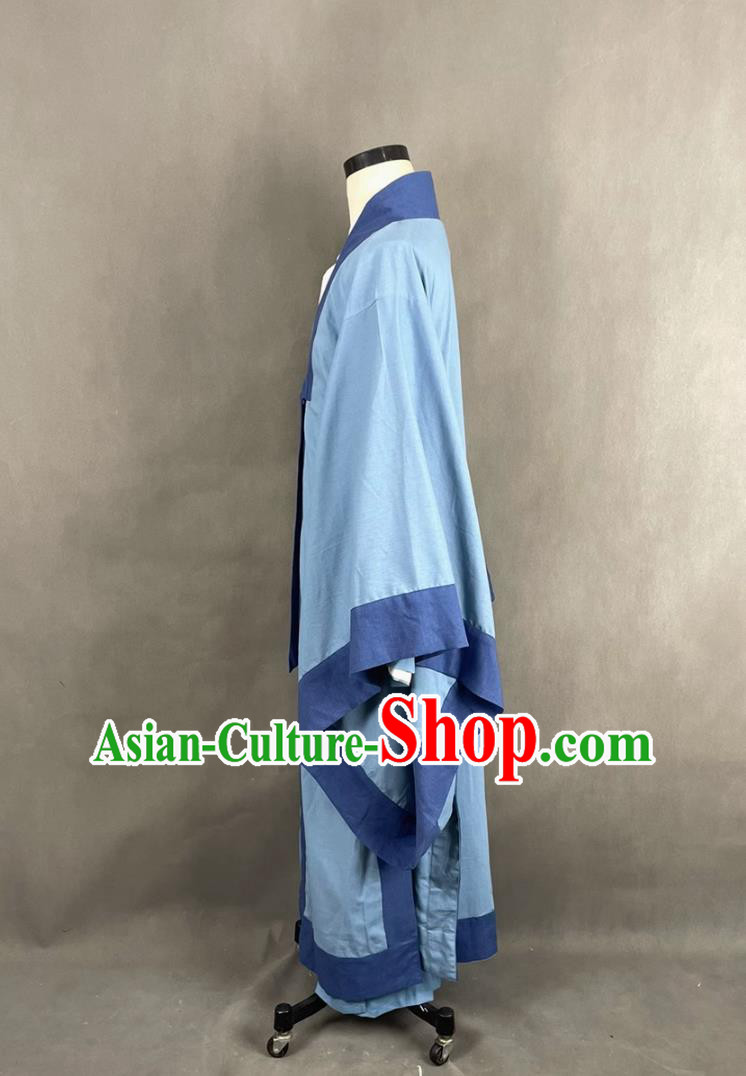 Traditional Chinese Ming Dynasty Hanfu Philosopher Wang Yang Ming Costume Ancient China Scholar Clothing