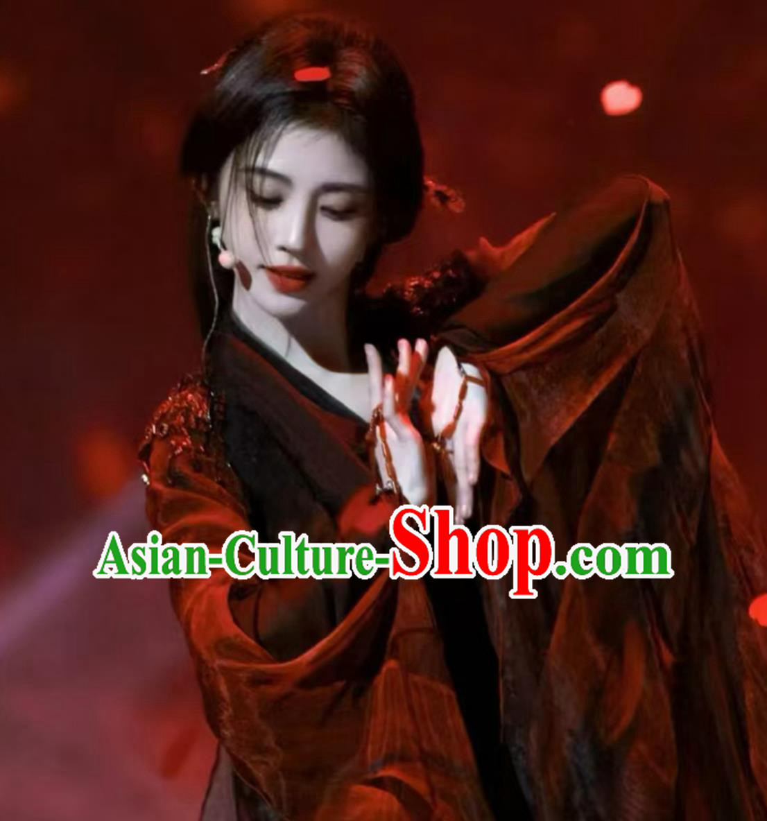 Woman Solo Dance Black Dress Chinese Classical Dance Costume Lotus Dance Clothing