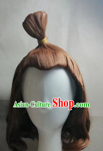 COS Avatar Suki Beauty Pointed Brown Hair Bag Short Hair Cosplay Wig