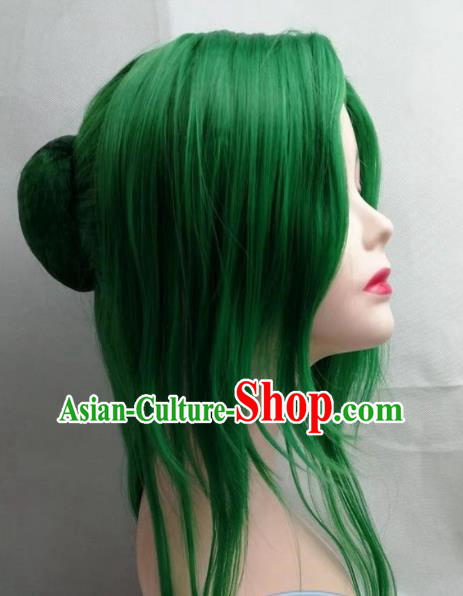 Fire Emblem COS Dawn Goddess Irenecia Green Cosplay Wig