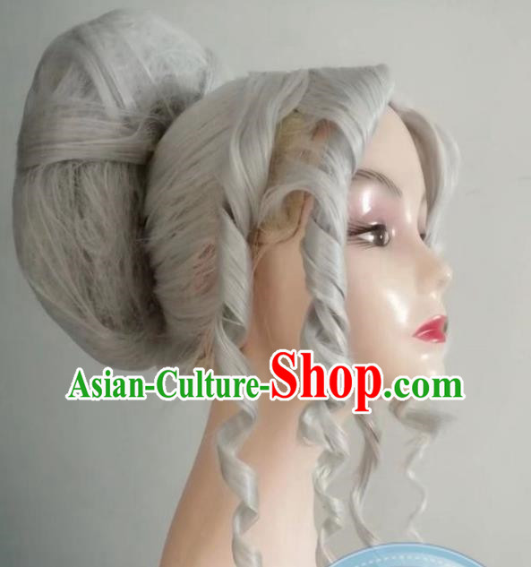 COS Salem Geisha Bun Cosplay Wig